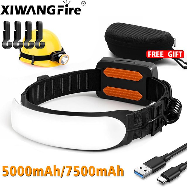 XIWANGFIRE COB-LED-Scheinwerfer in Schwarz, USB wiederaufladbares Flutlicht mit 230 Grad Abstrahlwinkel und weißem Licht für Camping und Notfälle - Bild 1