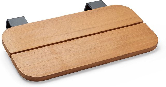 Stern Anstecktisch Enya klein aus Edelstahl anthrazit matt mit Teak Tischplatte FSC-zertifiziert B: 120,0 cm, T: 119,0 cm, H: 1,0 cm - Bild 1