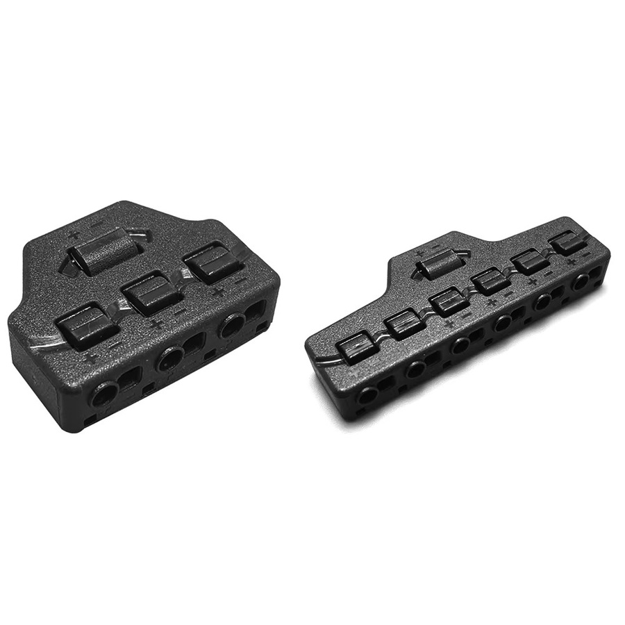 Schnellanschluss Kabel-Splitter Verteilerblock für LED-Streifen und Beleuchtung, 6/3 Ports, Schwarz - Bild 3