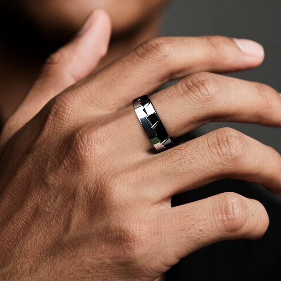 Ring Edelstahl, mechanisches Ratschen-Design, Herren - Bild 5