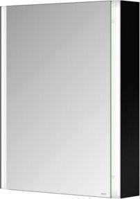 Keuco Spiegelschrank Somaris 1-türig in Schwarz Matt mit LED-Beleuchtung, Sensor-Schalter und Steckdose für den Badbereich, B/H/T: 65 x 73 x 13 cm - Bild 1