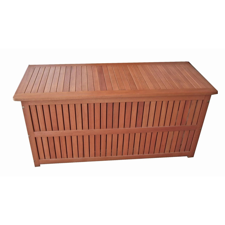 DELUKE Auflagenbox BRUNO aus geöltem Eukalyptus-Holz mit Folieninnentasche, Farbe: Braun-mix, B/T/H: 130 x 58 x 55 cm - Bild 2