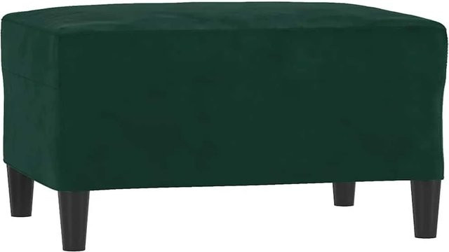 vidaXL Fußhocker Dunkelgrün aus Samt B/T/H: 70 x 55 x 41 cm - Bild 1