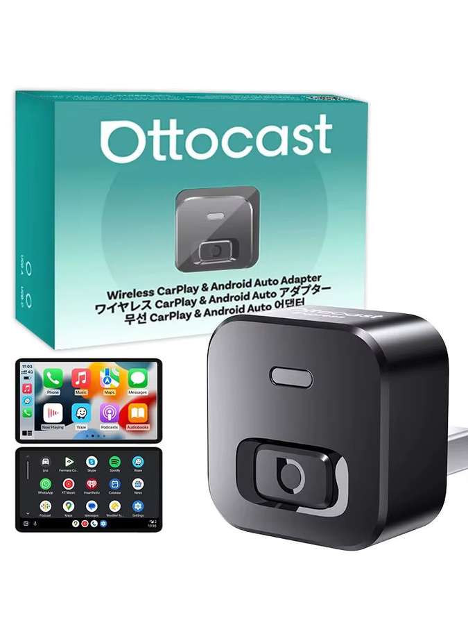 Ottocast Mini Dot Express Kabelloser CarPlay und Android Auto Adapter 2-in-1 USB-Dongle in Schwarz - Bild 6