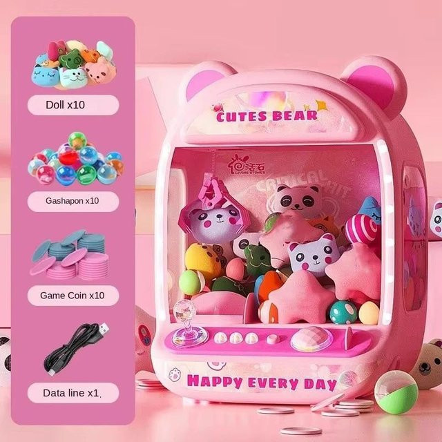 Binchi Automatische Puppenmaschine, Mini Greifarm Spielzeug, mit Musik - Bild 1