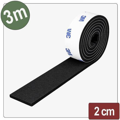Quadrios 26SA143 Filzgleiter selbstklebend rund Schwarz 3m Länge, Durchmesser: 20 mm, Höhe: 4 mm - Bild 1