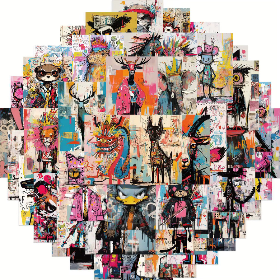Basquet Style Crazy Art Graffiti-Aufkleber, 50-teiliges Set, multicolour - Bild 2