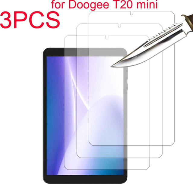 3er-Pack Doogee T20 Mini Displayschutzfolie aus gehärtetem Glas, transparent, HD und kratzfest - Bild 1