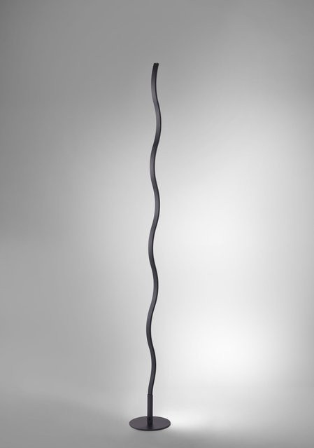 JUST LIGHT Stehleuchte in Schwarz aus Metall mit LED und warmweißem Licht - Bild 1