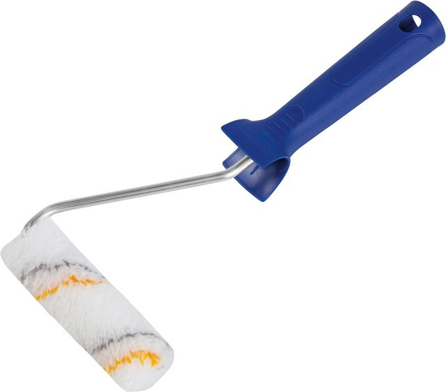 LUX-TOOLS Dispersionsroller mit Rahmen und rutschfestem Griff, Blau, Breite: 10 cm - Bild 1