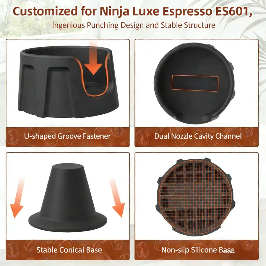 Ninja Siebträgerhalter und Espresso-Tampingstation für Ninja Luxe Cafe ES601 und ES701 in Schwarz und Grau - Bild 3