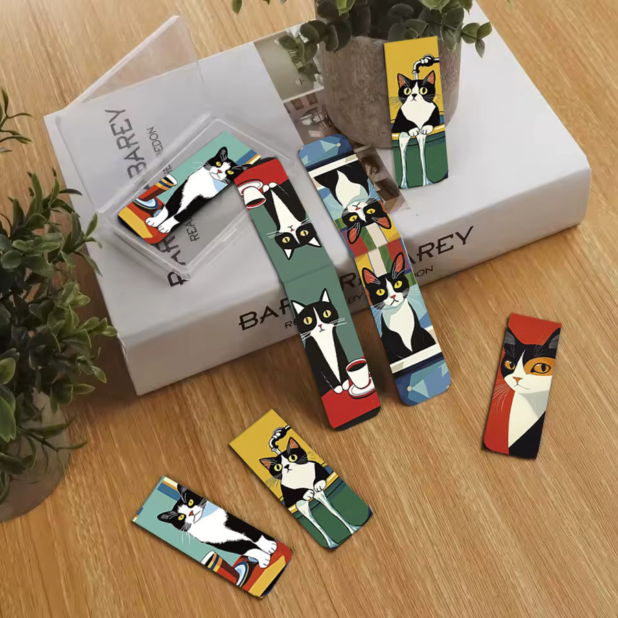 Bview Art 5 Magnetisches Lesezeichen-Set mit Katzen-Design in Mehrfarbig - Bild 3