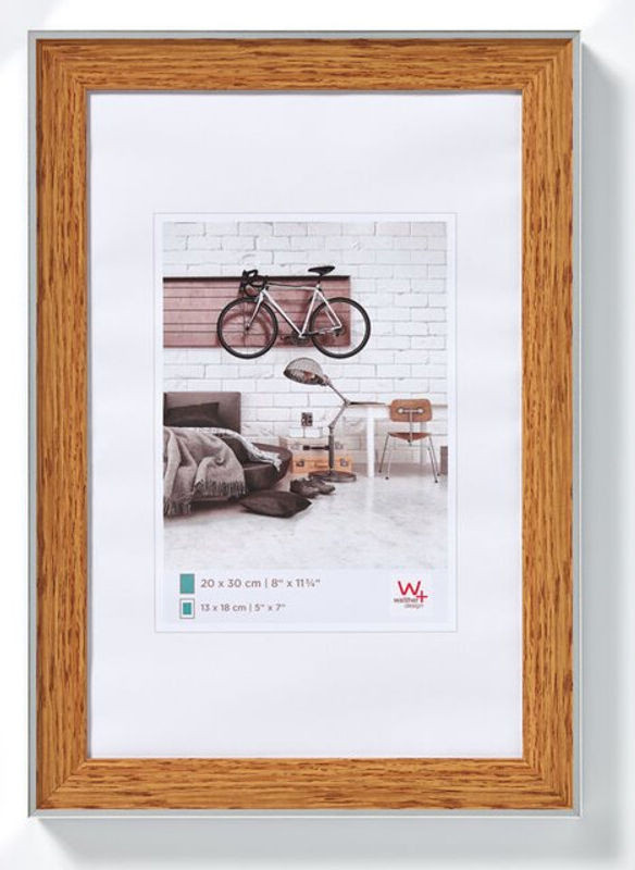 AC-DECO Bohemian Designrahmen aus Holz mit Passepartout in Braun und Grau, Breite: 40 cm, Höhe: 50 cm - Bild 1