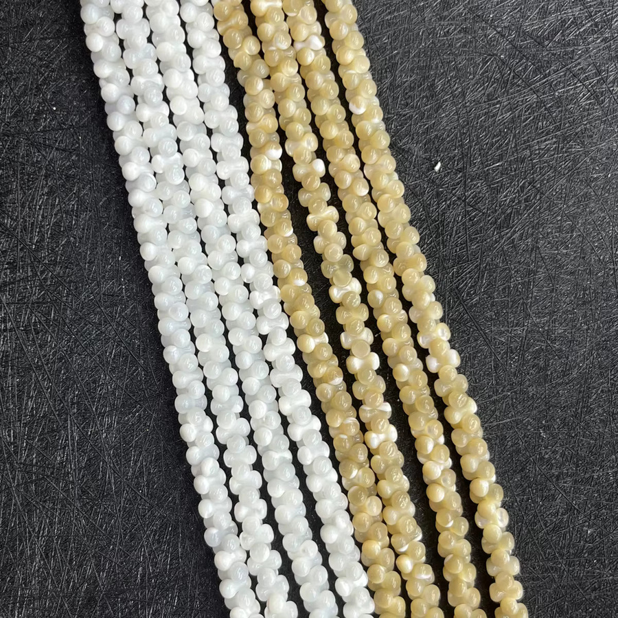 Muschel-Halbfertigperlen, 3 x 6 mm, unregelmäßig geformt - Bild 3