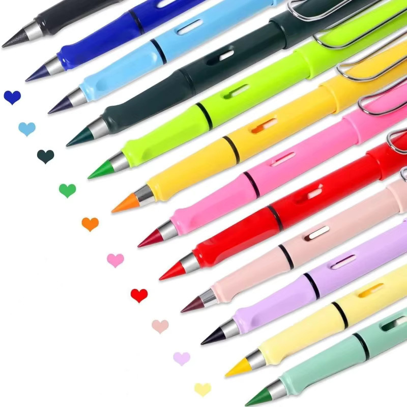 Kawaii Ewige Bleistifte in 12 Farben für Kinder und Kunst zum Skizzieren und Malen, Mehrfarbig - Bild 3