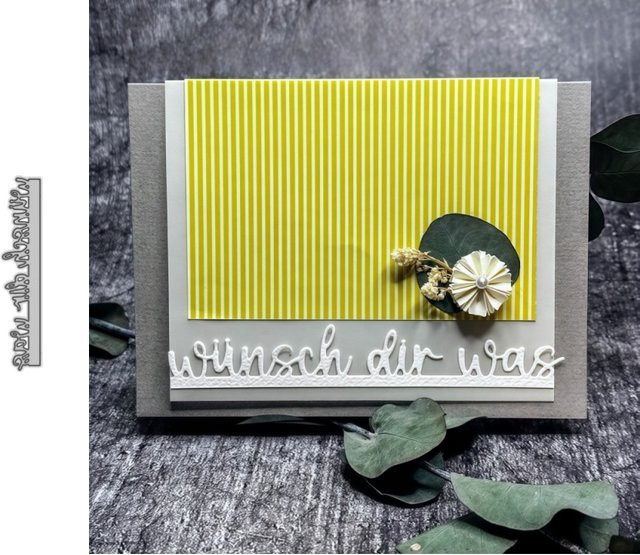 Metall-Stanzform Wünsch Dir Was in Silber für Scrapbooking und Kartenherstellung - Bild 1
