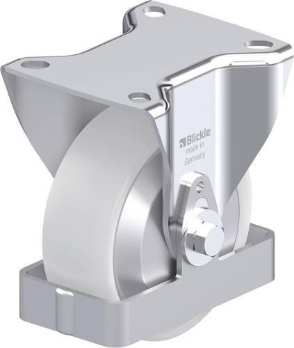Blickle B-PO 100G-FA-FS Stahlblech-Bockrolle in Silber, Rad-Durchmesser: 100 mm, Tragfähigkeit: 250 kg - Bild 1