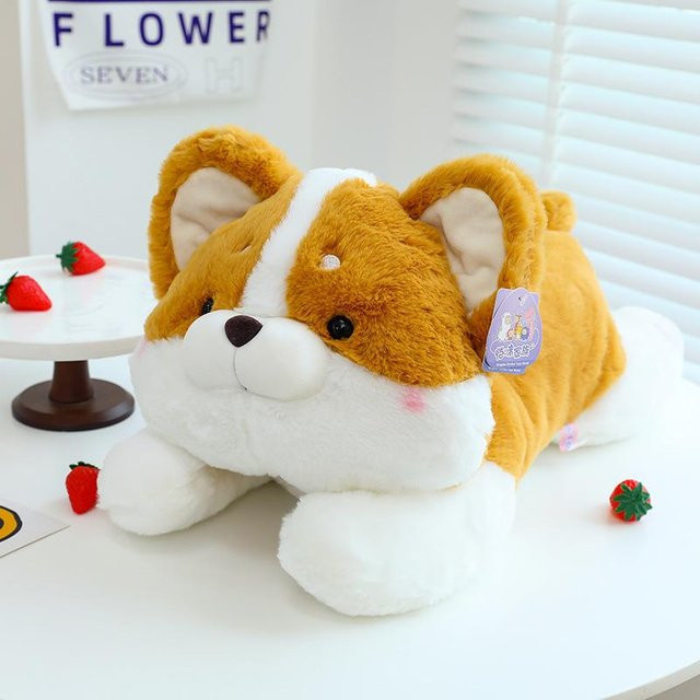 Party Husky Stoffpuppe Shiba Inu Corgi, Plüsch / Textil, 30cm - Bild 1