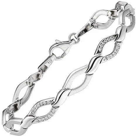 Colfem Armband 925 Sterling Silber, 48 Zirkonia, 19 cm - Bild 1