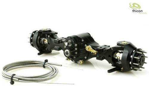 Thicon Models 60027 Differentialachse in Schwarz für Modellbau im Maßstab 1:16 aus Metall - Bild 1