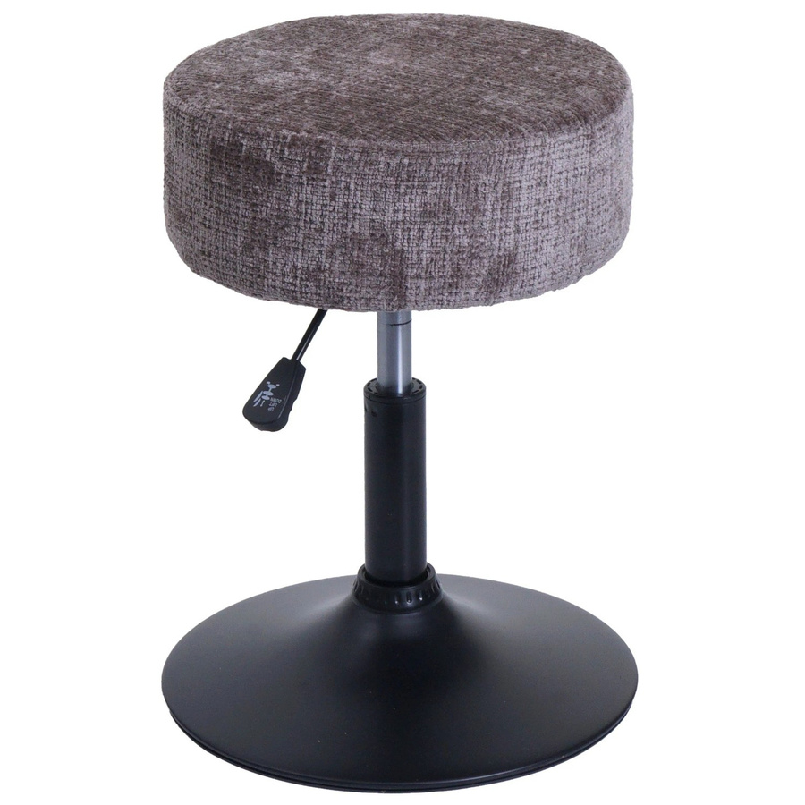 MCW Sitzhocker C22 höhenverstellbar und drehbar mit Chenille-Stoffbezug in Braun, Durchmesser: 37 cm - Bild 2