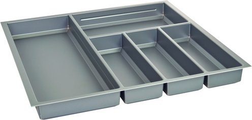 SCHÜTTE Besteckeinsatz Move mit Fächtern, silberfarben, B/T/H: 47,3 x 39,2 x 5,0 cm - Bild 1