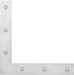 POLLMANN Haustür-Eckwinkel aus Eisen, galvanisiert, Farbe: Silber, B/H: 30 x 30 cm - Bild 1