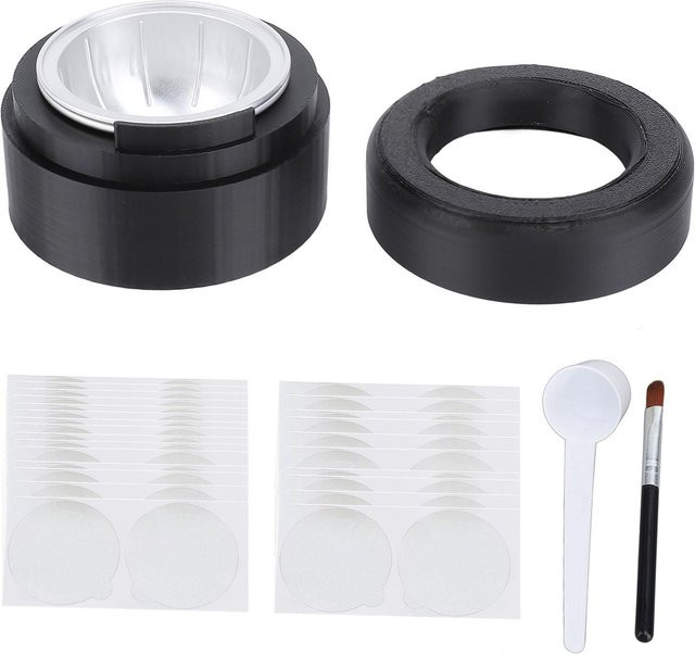 CosyHome Wiederverwendbares Kapsel-Set mit 50 nachfüllbaren Kaffeekapseln und Aluminiumfoliendeckeln für Nestle, Schwarz - Bild 1