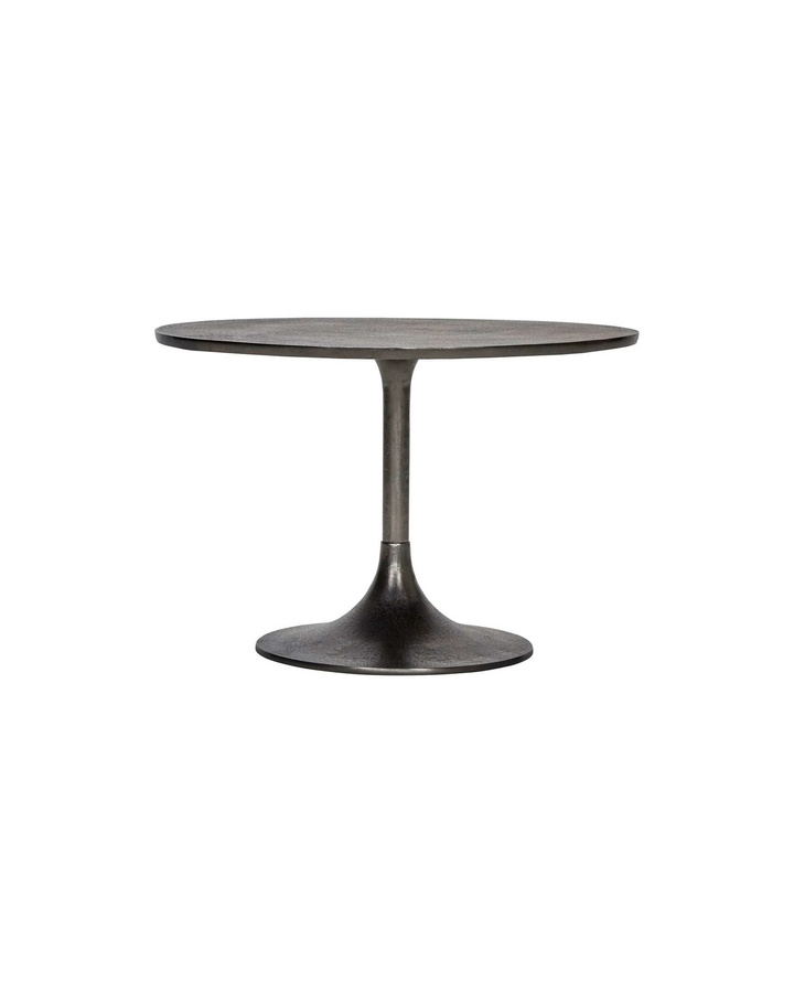 House Doctor Couchtisch Pan in Schwarz aus Metall im industriellen Look, rund, Durchmesser: 61 cm, Höhe: 40 cm - Bild 1
