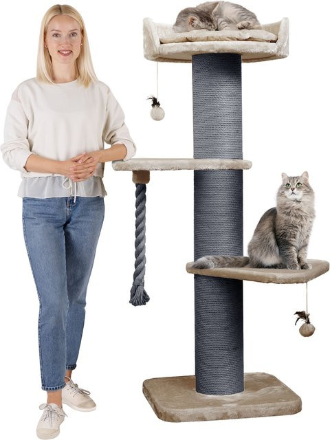 Happypet Kratzbaum Freddy für Katzen in Beige, Höhe: 150 cm - Bild 1
