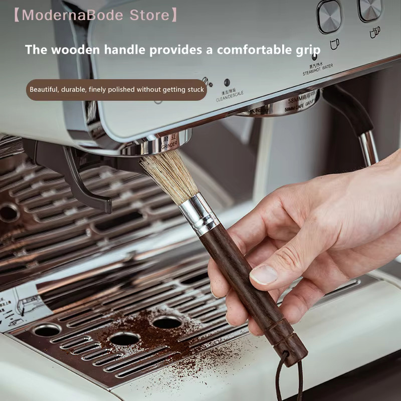 Hoeaden Kaffeebürste mit Holzgriff zur Reinigung von Kaffeerückständen in Braun - Bild 5