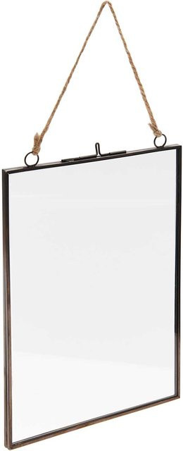 Rico Design Metallrahmen zum Hängen mit doppelter Glasscheibe in Schwarz, B/H: 16 x 22 cm - Bild 1