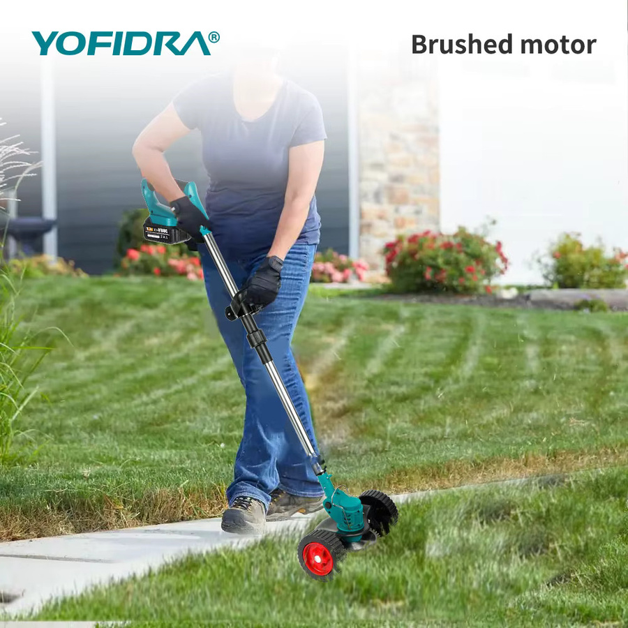 YOFIDRA Elektrischer Rasenmäher für Makita LXT 18V Akku, kabelloser Garten-Grasschneider mit 100 cm Schnittlänge - Bild 4