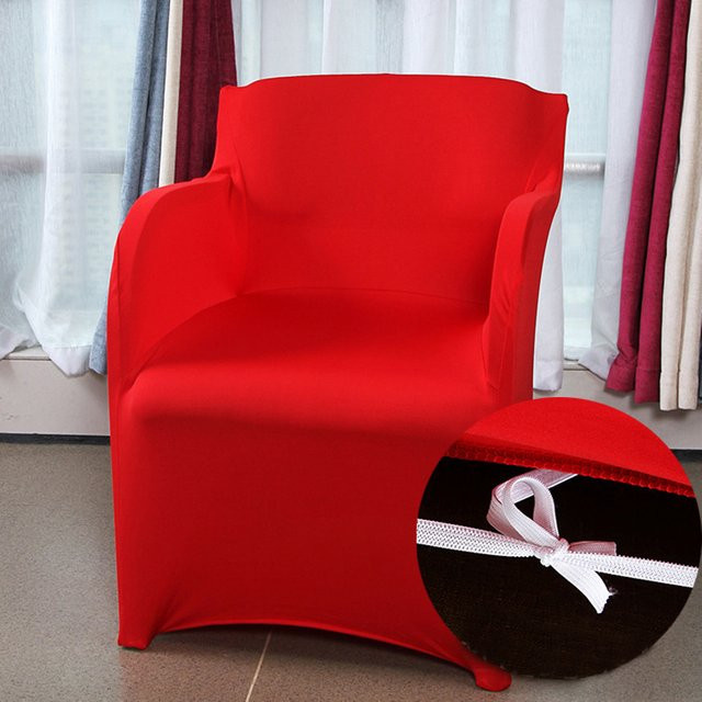 Luvdecor Sesselbezug aus elastischem Lycra Spandex in Rot für Armchairs und Event-Dekorationen - Bild 1