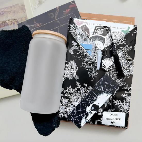 Aunel Geschenkverpackungszubehör Gothic Blind Date mit einem Buch Set in Schwarz aus Papier für Halloween und Dark Romance - Bild 3