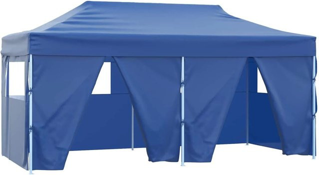 vidaXL Party-Zelt Blau aus Oxford-Stoff und Stahl, B/T/H: 580 x 291 x 315 cm - Bild 1