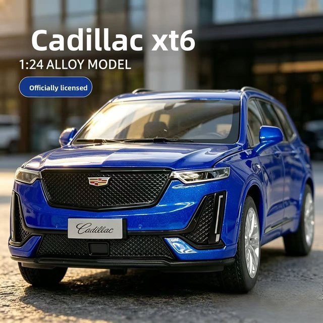 MAKEDA Cadillac XT6 Modellauto, 1:24, mit Rückziehfunktion, Licht und Sound - Bild 1