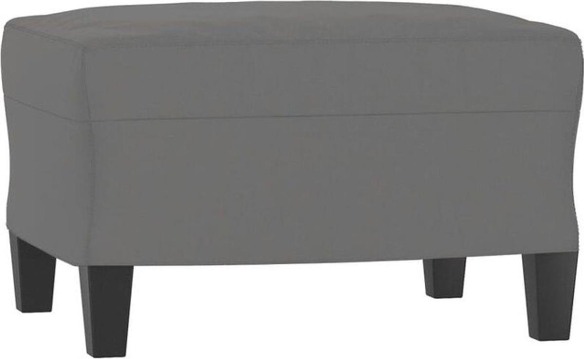 vidaxl Polsterhocker Fußhocker aus Mikrofaser in Anthrazit, B/T/H: 60 x 50 x 41 cm - Bild 1