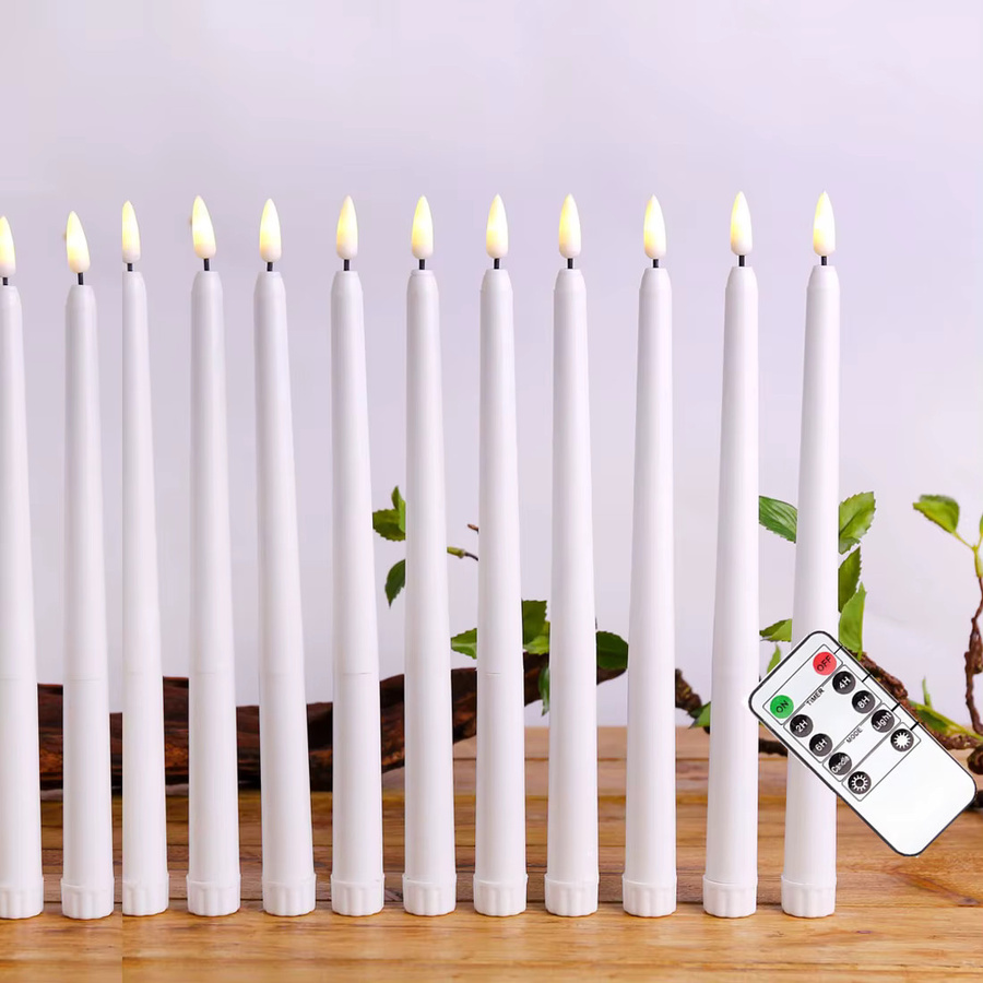 Zabicat LED-Spitzkerzen Set mit Fernbedienung und Timer in Schwarz und Weiß für Weihnachten und Halloween - Bild 2
