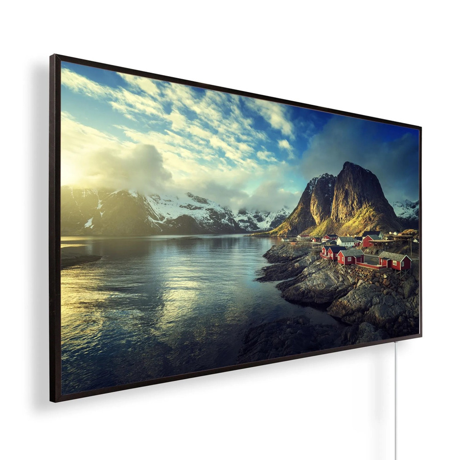 Könighaus Infrarotheizung Panorama Aussicht Norwegen in Schwarz 600 W - Bild 2