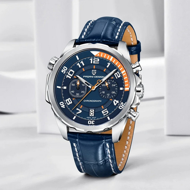 Pagani Design Chronograph, Quarz, Edelstahl, 44 mm, Herren - Bild 1