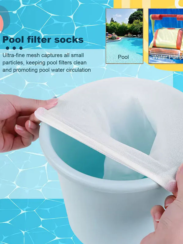 APWIKOGER Reinigungsfilter-Aufbewahrungssocken für Pool-Skimmer aus Nylon, Weiß - Bild 6