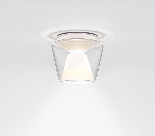 Serien Lighting Annex Ceiling M LED-Deckenleuchte mit klarem Glasschirm und opalem Reflektor, Durchmesser: 22 cm, Warmweiß 3000K - Bild 1