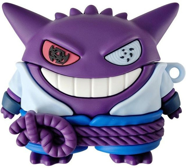 Silikon Kopfhörerhülle Gengar Anime Design für Apple AirPods Pro, Farbe: Lila - Bild 1