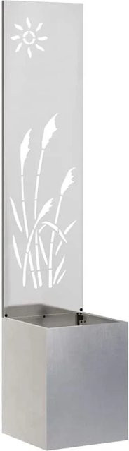 vidaXL Garten Sichtschutz-Paravent aus Edelstahl in Silber, B/H: 32 x 140 cm - Bild 1