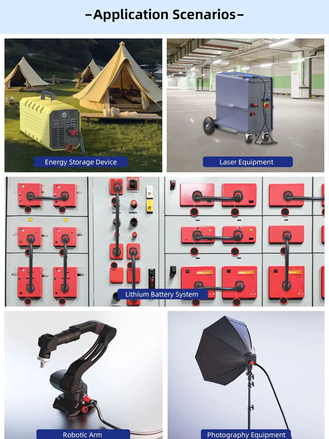 CNLINKO M28 IP68 Rundsteckverbinder Schnellverschluss-Set in Schwarz für Industrieautomation, Marine & Outdoor (35/50A, 2/3/5-polig) - Bild 4