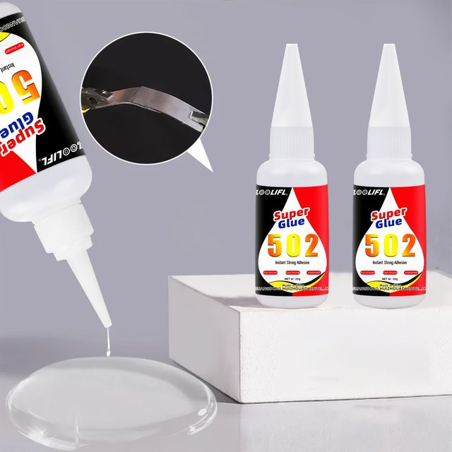 LOOLIFL Mini 502 Superkleber Weiß – Tragbarer schnell trocknender Flüssigkleber für Kunststoff und Glas - Bild 1