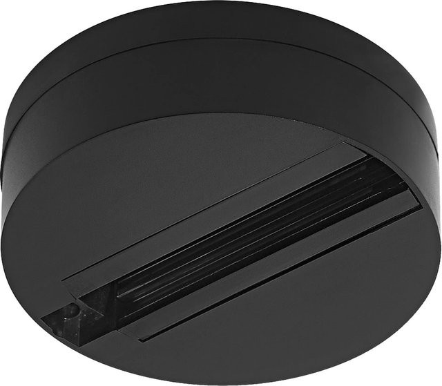 Ledvance Schienensystem Zubehör Adapter mit Rundbasis in Schwarz aus Aluminium, Durchmesser: 10 cm - Bild 1