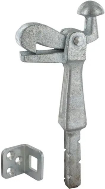 FeNau Torfeststeller aus galvanisiertem Stahl in Silber zur Bodenbefestigung zum Einbetonieren B/T/H: 18,0 x 14,0 x 0,6 cm - Bild 1