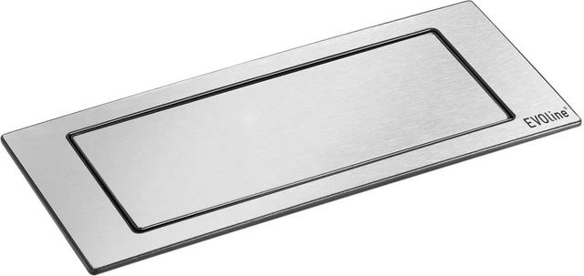 EVOline Backflip Steckdose 2-fach versenkbar mit USB-C in Edelstahl Gebürstet und Kunststoff, Farbe: Silber - Bild 1